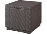 Keter Sgabello Cube Con Cuscino, Marrone Keter 205766