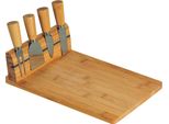 Kesper Tagliere Per Formaggio Con Posate 4 Pezzi, 30 X 20 X 8 Cm, Bambù Kesper 58641
