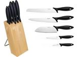 Fiskars Essential 1023782 5 Coltelli + Blocco Marrone