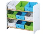Kesper Scaffale Per Bambini Con Nove Scatole In Tessuto, 65 X 60 X 30 Cm, Colorato Kesper 17716