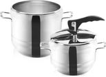 Orion Profi Pentola A Pressione, 7 L + 4 L, Acciaio Inox, 2 Pz Orion 111740