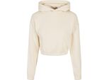 Urban Classics Donna - Felpa Corta Con Cappuccio Oversize Sabbia - L