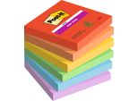 Post-It® Super Sticky Notes - Collezione Playful - 76 Mm X 76 Mm - 90 Fogli 6 Blocchi Pezzi