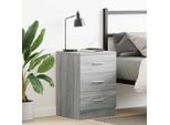 Comodino Grigio Sonoma 38X35X56 Cm Materiale A Base Di Legno