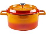 Lava Metal Pentola Ø 24 Cm, 4,5 L, Ghisa, Arancione Lava Metal LVYTC24K2OR