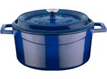 Lava Metal Pentola Ø 24 Cm, 4,5 L, Ghisa, Blu Lava Metal LVYTC24K2BLU