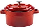Lava Metal Pentola Ø 10 Cm, 0,35 L, Ghisa, Rosso Lava Metal LVYTC10K2R