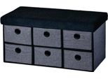 Kesper Cassettiera Imbottita, 6 Scomparti, 76 X 38 X 38 Cm, Grigio Scuro Kesper 15953