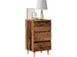 Vidaxl Comodino Effetto Legno Vecchio 40X35X69 Cm Materiale A Base Di Legno