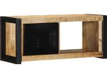 Vidaxl Mobile Tv 80X30X35 Cm Legno Massiccio Grezzo Mango