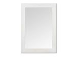 Mo.Wa Specchio Da Parete Con Cornice In Legno 51 X 71 Cm, Bianco Shabby Chic, Rustico, Stile Geometrico, Specchio Country House Rettangolare Per Camera Da Letto, Specchio Per Corridoio