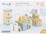 Viga Toys - Set Di Mobili Per Casa Delle Bambole Viga Polarb Cucina Sala Da Pranzo
