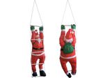 Babbo Natale Sulla Scala 165 Cm Decorazione Natalizia Figura Di Babbo Natale