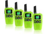 Retevis RA635 Walkie Talkie 4-Pack, PMR446 Senza Licenza 16 Canali, Torcia Led, 10 Suonerie, Vivavoce Vox, Walkie-Talkie Per Famiglie All'aperto (Verde)
