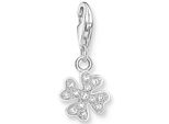 Charm-EinhäNger Thomas Sabo "Kleeblatt", Bunt (Silberfarben, Weiß, Weiß), Charms, Damen, Silber 925 (Recycelt), Mit Zirkonia (Synth.)