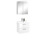 BadmöBel-Set Welltime "Venedig", Weiß, KastenmöBel-Sets, BadmöBel-Set, Spiegelschrank Und Waschplatz