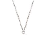 Charm-Kette Leonardo "Signora Darlin's", Silber (Edelstahlfarben, Weiß), Halsketten, Damen, Edelstahl Perlen, L: 60, Edelstahl, Perlen, Mit Muschelkernperle