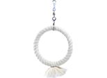 Nobby Cage Toy, 1 Anello Di Arrampicata In Cotone Piccolo, 14 Cm Bianco