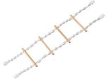 Nobby Cage Toy, Scala In Corda Con Attacco A Vite 65 X 16 Cm, 4 Gradini Bianco