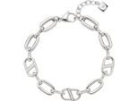 Armband Leonardo "Narea", Silber (Edelstahlfarben, Kristallweiß, Kristallweiß), ArmbäNder, Damen, 22Cm, Edelstahl, Armband, Mit Zirkonia (Synth.)