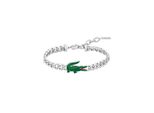 Armband Lacoste "Arthor", GrüN (Edelstahlfarben, GrüN), ArmbäNder, Herren, 22Cm, Edelstahl, Armband, Mit Emaille