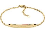 Armkette Tommy Hilfiger "Linear", Bunt (Gelbgoldfarben, Blau, Rot, Weiß), ArmbäNder, Damen, 19Cm, Edelstahl, Armkette, Mit Emaille