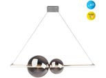 NÄVe Led Pendelleuchte "Nova", Grau (Chrom, Smoky), H: 150Cm, 1 Stk., Leuchten, Dimmbar, Led Pendelleuchte