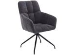 Drehstuhl Home Affaire, Grau (Anthrazit, Schwarz, Anthrazit), B:61Cm H:90Cm T:66Cm, Metall, StüHle, Drehstuhl