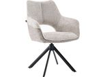 Drehstuhl Home Affaire "Calmo", Beige (Beige, Schwarz, Beige), B:61Cm T:50Cm, Metall, Polyester, StüHle, Drehstuhl, Tolle Optik