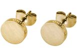 Paar Ohrstecker Liebeskind Berlin "Schmuck Geschenk Edelstahl Ohrringe Kreis", Gold (Gelbgoldfarben), Ohrringe, Damen, 7Mm, Edelstahl