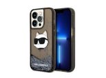 Karl Lagerfeld Klhcp14Llnchck Custodia Rigida Per Iphone 14 Pro 6.1 Nero/Nero Glitter Choupette Head
