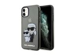Karl Lagerfeld Klhcn61Hnkctgk Custodia Rigida Iphone 11/ Xr 6,1 Czarny/Nero Gliter Karl&Choupette