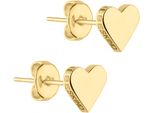 Paar Ohrstecker Liebeskind Berlin "Schmuck Geschenk Edelstahl Ohrringe Herz", Gold (Gelbgoldfarben), Ohrringe, Damen, Edelstahl
