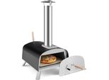 Forno Per Pizza Portatile Da Esterno, A Legna, Per Cortile, Argento + Nero