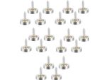 Set Di 20 Viti Per Specchi Con Tappo | Viti Decorative Da 16 Mm Con Tappo | Chiodi Per Specchi In Rame [Colore - Argento] - Tappo Per Specchi | Viti Decorative Per Bagno | Viti Di Montaggio Per Specchi