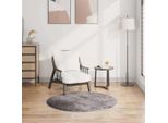Vidaxl Tappeto Lavabile Grigio φ120 Cm Antiscivolo