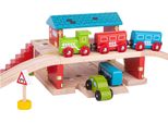 Bigjigs Ferrovia A Binari In Legno Sopra Il Pavimento, 5Dlg.