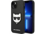 Karl Lagerfeld Klhcp14Msapchk Custodia Rigida Per Iphone 14 Plus / 15 Plus 6.7 Nero/Nero Saffiano Choupette Head Patch