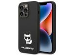 Karl Lagerfeld Klhcp14Lslctbk Custodia Rigida Per Iphone 14 Pro 6.1 Corpo In Silicone Nero/Nero Choupette