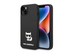 Karl Lagerfeld Klhcp14Mslctbk Custodia Rigida Per Iphone 14 Plus / 15 Plus 6.7 Corpo Choupette In Silicone Nero/Nero