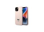 Karl Lagerfeld Klhcp14Mslctpi Custodia Rigida Per Iphone 14 Plus / 15 Plus 6.7 Corpo Choupette In Silicone Rosa Chiaro/Leggero