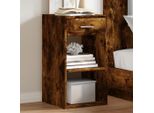 Vidaxl Comodino Rovere Fumé 35X34X65 Cm Materiale A Base Di Legno