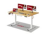 Sanodesk Aggiornamento Scrivania Regolabile In Altezza 140×60 Cm 4 Funzioni Di Memoria Portabicchieri, Gancio, Gestione Cavi Capacità Di Carico 70 Kg Protezione Anticollisione Acero