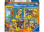 Ravensburger - Rubble & Crew, Puzzle 4 In A Box, 12-16-20-24 Teile, Puzzle Kinder 3 Jahre, 19 X 14 Cm