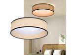Plafoniera Led Circolare Cct 3000K-4000K-6000K 30W - Paralume In Rattan - Ø40Cm