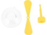 Decorativo Casco Ventosa Gomma E Plastica Moto Casco Elica (Giallo)