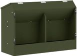 Vidaxl Mangiatoia Per Conigli Verde Oliva 64,5 X 25,5 X 45,5 Cm