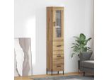 Vidaxl Tavola Alta In Rovere Artisan 34,5 X 34 X 180 Cm Materiale A Base Di Legno