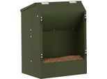 Vidaxl Mangiatoia Per Conigli Verde Oliva 33,5 X 25,5 X 45,5 Cm