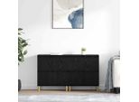 Vidaxl Credenze 2 Pezzi Look Rovere Nero 60 X 35 X 70 Cm